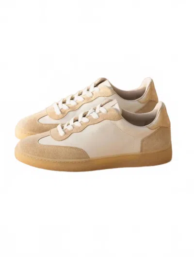 Bobbies Women's Bahia Sneakers In Off White/ Iridescent Champagne In Brown