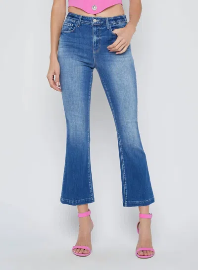 L Agence Ali H/r Slim Flare Jeans In Palermo In Blue