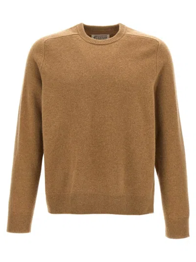 Maison Margiela Used-effect Wool Sweater In Brown