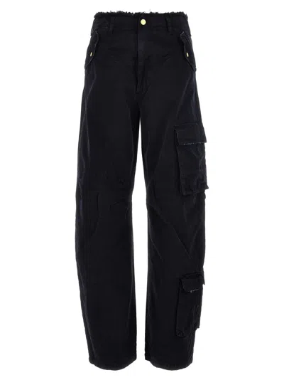 Darkpark Navy Rosalind Cargo Pants In Blue