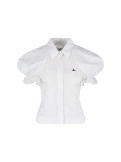 Vivienne Westwood Relaxed Fit Top Puff Sleeves In White