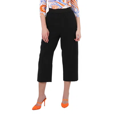 Stella Mccartney Ladies Black Flared Cropped Tailored Trousers In Black
