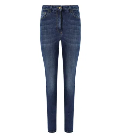 Elisabetta Franchi Blue Skinny Jeans In Blue