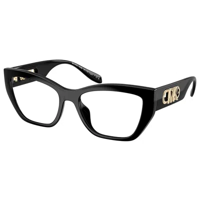 Michael Kors Puglia Mk 4149u 3005 52mm Womens Rectangle Eyeglasses 52mm In Black
