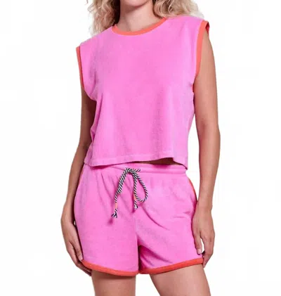 Sundry Courtside Pull On Short In Azalea In Pink