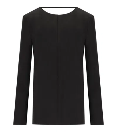 Federica Tosi Black Cady Blouse In Black