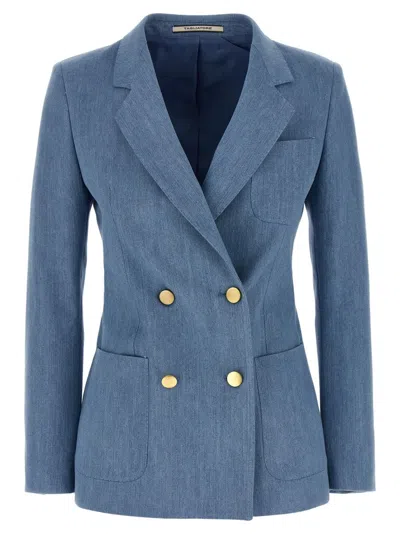 Tagliatore 'nayade' Blazer Double-breasted Gold Buttons In Blue