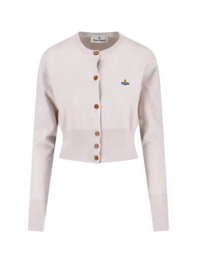 Vivienne Westwood Bea" Cropped Cardigan Cream In Neutral