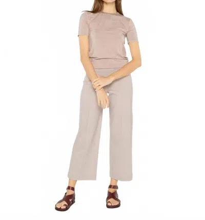 Ripley Rader Ponte Knit Straight Leg Cropped Pant In Clay In Gray