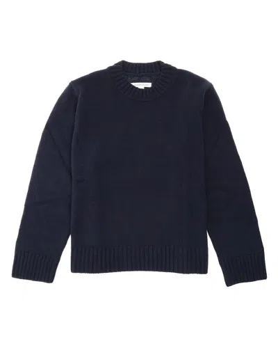 Outerknown Relaxed-fit Black Sweater With Crew Neckline In Black