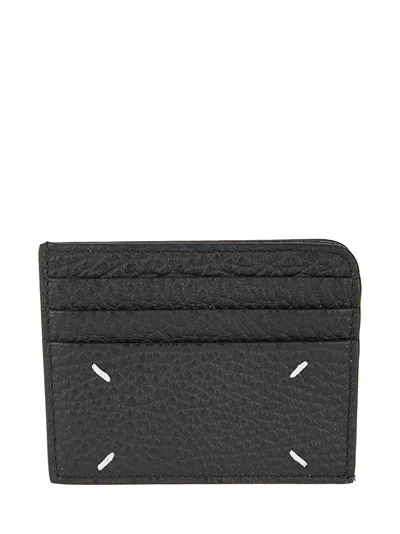 Maison Margiela Black Four Stitches Card Holder In Black