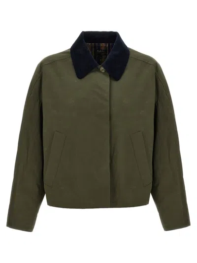 Apc A.p.c. 'becca' Jacket In Green