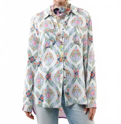 Aratta Violet Shirt In Soft Slate In Gray