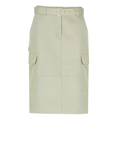 Maison Kitsuné Cotton Skirt In Green