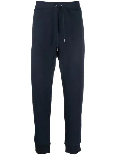 Polo Ralph Lauren Trousers Featuring Ribbed Cuffs And Elastic Waistband In Blue