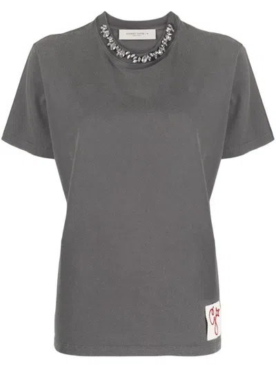 Golden Goose Db Isabel T-shirt Anthracite In Gray