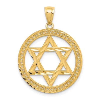 Diamond2deal 14k Yellow Gold Star Of David Pendant In Yellow