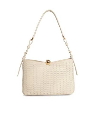 Furla Sfera Soft Medium Crossbody Bag In Cream Leather In Pattern
