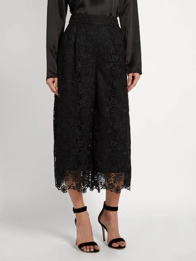 Diane Von Furstenberg Cropped Lace Trousers In Black | ModeSens