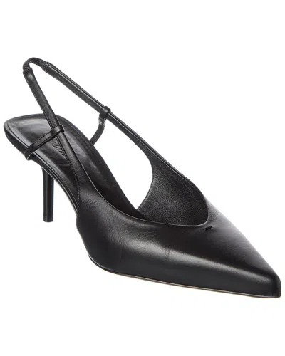Max Mara Leather Slingback Pump In Black