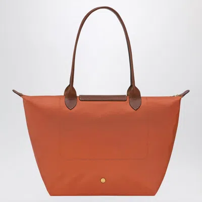 Longchamp Brick-coloured Le Pliage Original L Bag In Red