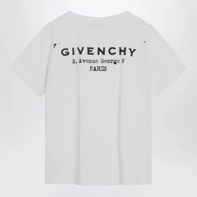 Givenchy White Cotton Jersey Crewneck T-shirt In White