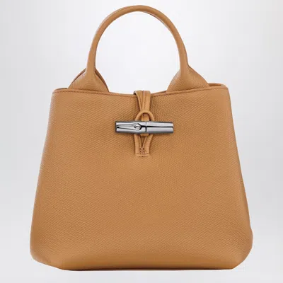Longchamp Walnut Coloured Shoulder Bag With Detachable Strap In Brown