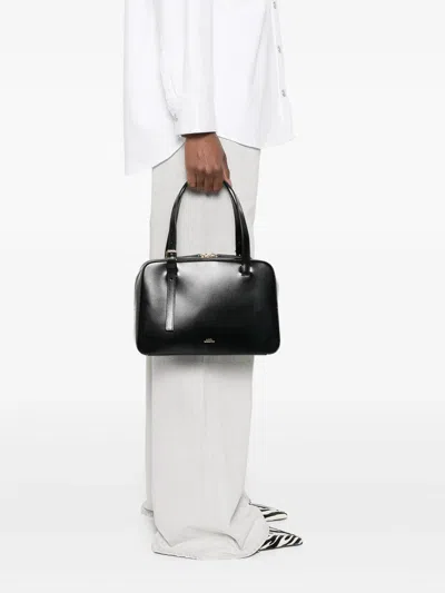 Apc A.p.c. Black Shoulder Bag With Versatile Carrying Options In Black