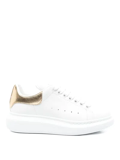 Alexander Mcqueen Metallic Oversized Low-top Sneakers In White