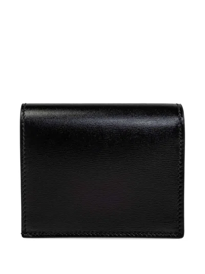 Alexander Mcqueen Logo Snap Button Cardholder Slots In Black