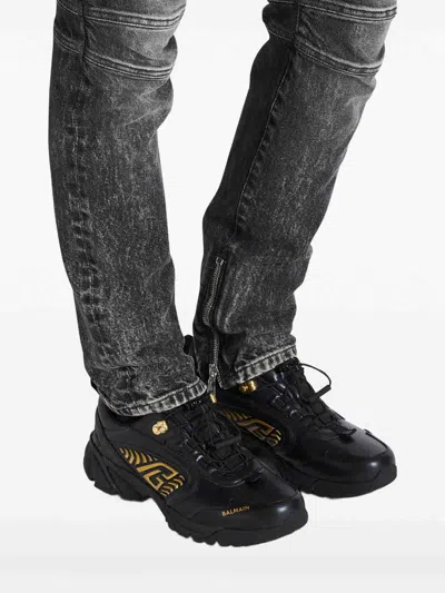 Balmain 'cosmic Dust' Sneakers In Black