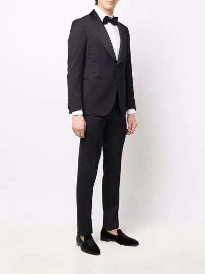 Corneliani Tailored Two-piece Evening Suit With Shawl Lapel In Black