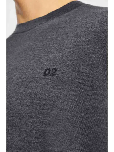 Dsquared2 Grey Virgin Wool Sweater In Gray