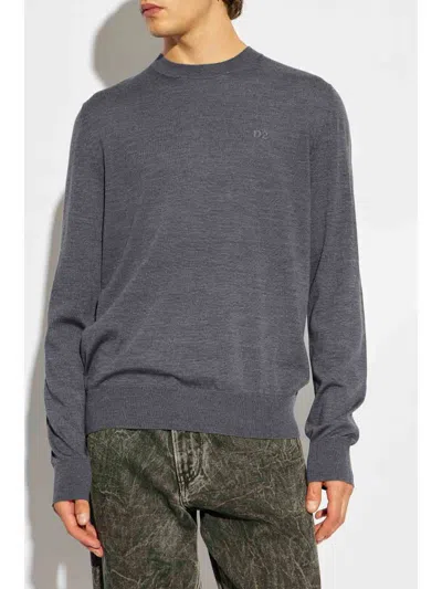 Dsquared2 Grey Virgin Wool Sweater In Gray