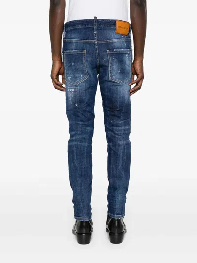 Dsquared2 Stretch Cotton Jeans In Blue