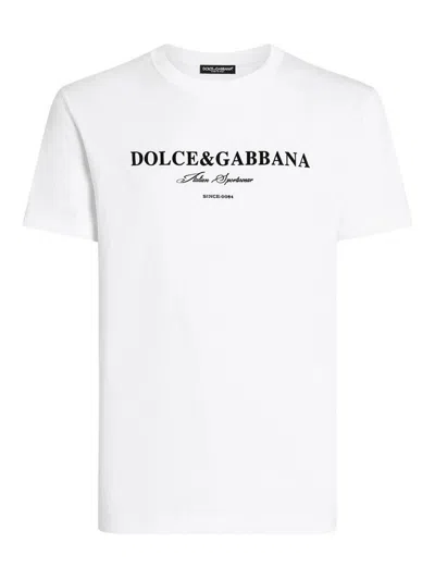 Dolce & Gabbana Cotton T-shirt With Print In White