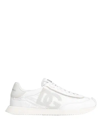 Dolce & Gabbana Cushion Sneaker In Mixed Materials Color White In White
