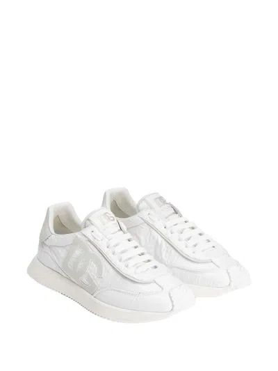 Dolce & Gabbana Cushion Sneaker In Mixed Materials Color White In White