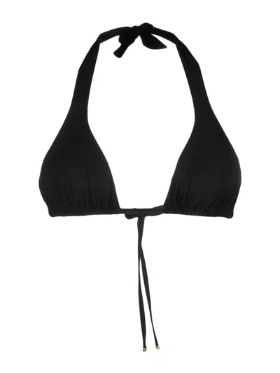 Dolce & Gabbana Padded Jersey Triangle Bikini Top In Black