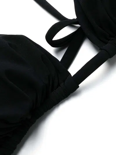 Dolce & Gabbana Padded Jersey Triangle Bikini Top In Black
