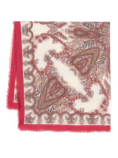 Etro Wool And Cashmere Blended Paisley-print Scarf In Multi