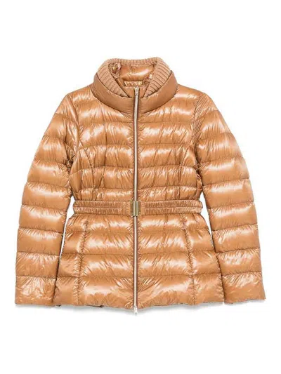 Herno Quilted Down Jacket In Brown