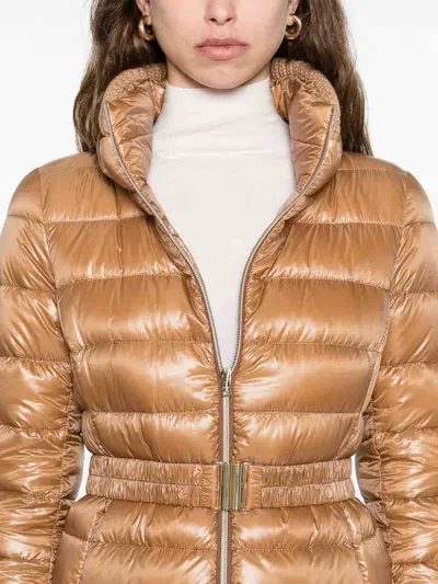 Herno Quilted Down Jacket In Brown