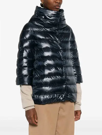 Herno Silk Jackets In Blue