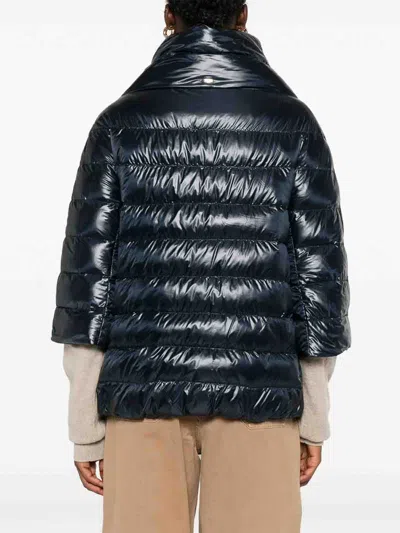 Herno Silk Jackets In Blue