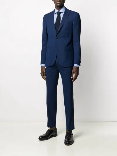 Hugo Boss Single-breasted Two-piece Suit In Virgin Wool Boss In Blue