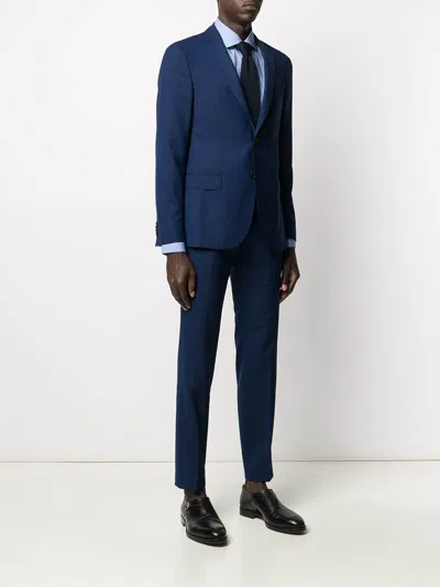 Hugo Boss Single-breasted Two-piece Suit In Virgin Wool Boss In Blue