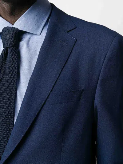 Hugo Boss Single-breasted Two-piece Suit In Virgin Wool Boss In Blue