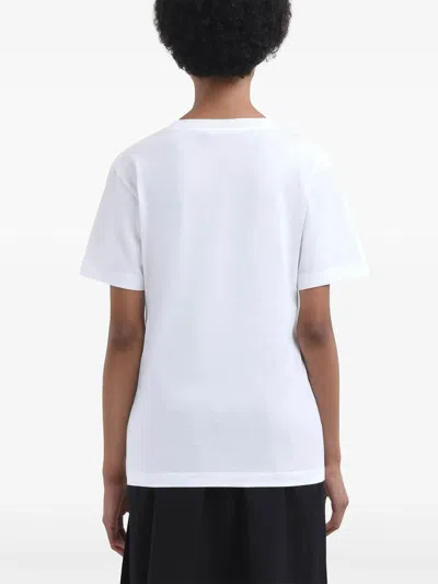 Marni Jersey Logo Short Sleeved T-shirt In White