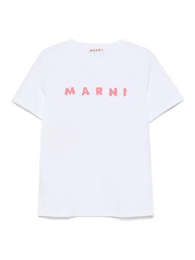 Marni Crew Neck Short Sleeves Top In White